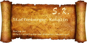 Staffenberger Katalin névjegykártya