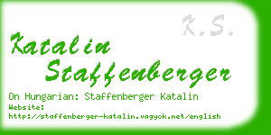 katalin staffenberger business card